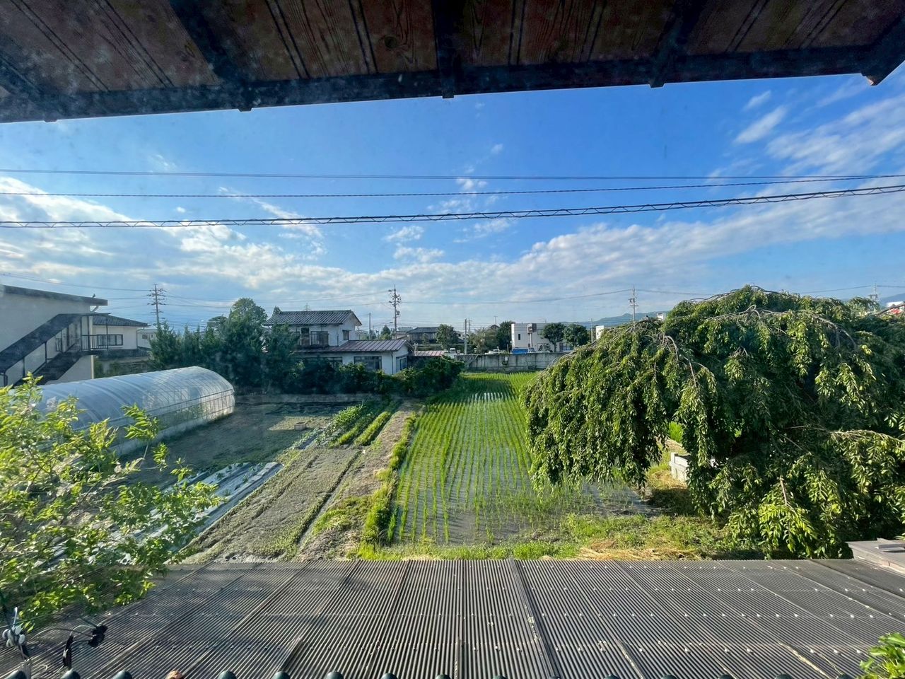 古屋2階から北側の眺め
