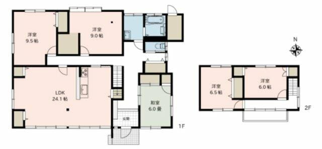 LDKは約24帖の広さ、窓も大きく開放的です。2ドアLDKで