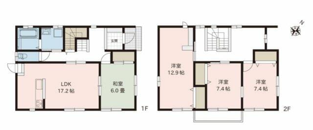 全居室南東向き、ファミリーにおすすめ和室のある4LDKです。
