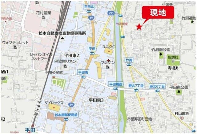 現地位置や周辺環境のイメージを確認できる地図です。