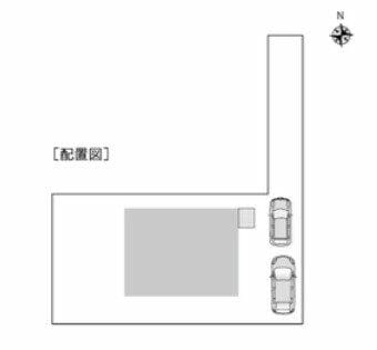 道路から奥まった位置にあり、外からの視線が入りにくい旗竿地で