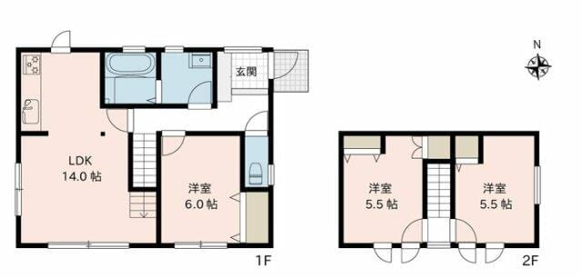 南向きで日中にやわらかな日差しが入りやすいお住まいです。