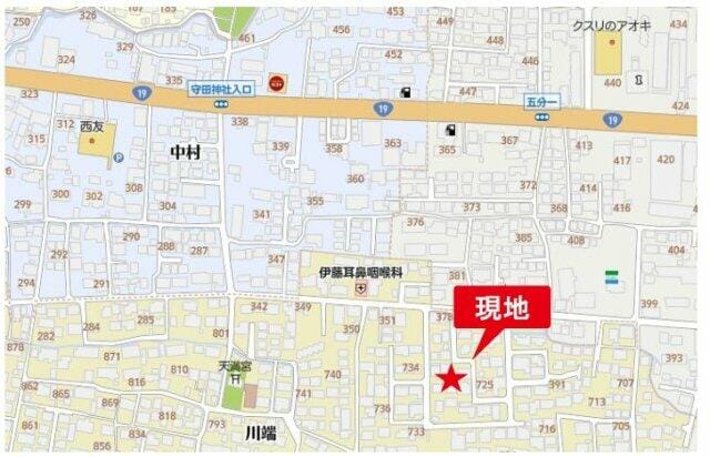 長野電鉄長野線「市役所前駅」車約6分(約2.0km)です。