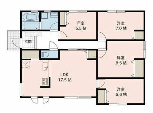 間取りは4LDK。全室収納付きです。