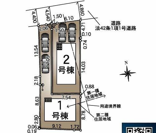 2026年12月下旬完成予定、カースペースは2台駐車可能です