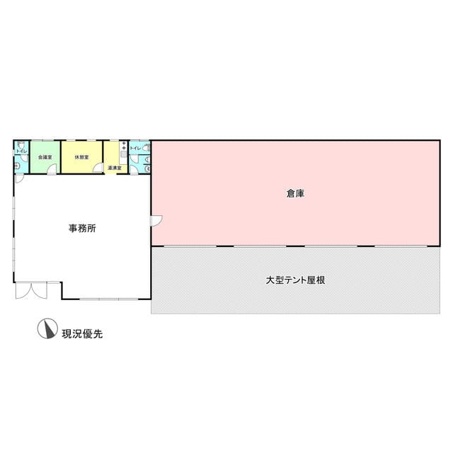 葛井貸事務所・貸倉庫 間取図