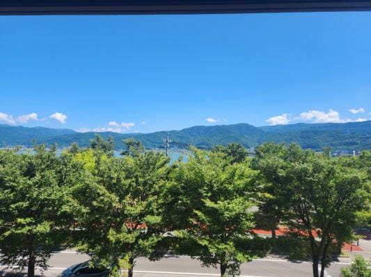 諏訪湖の景色