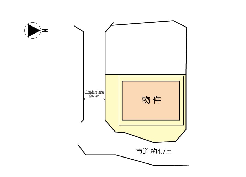 元々2区画の土地の為、分けて販売しています。