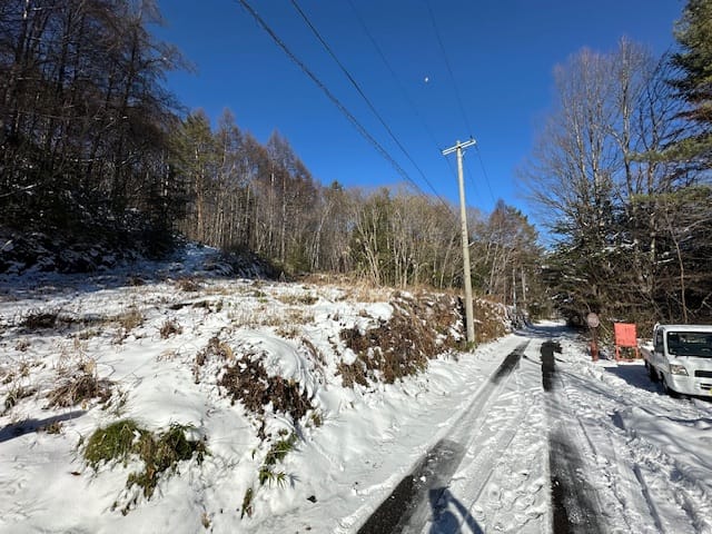 対象地と前面道路 2025.12.6撮影