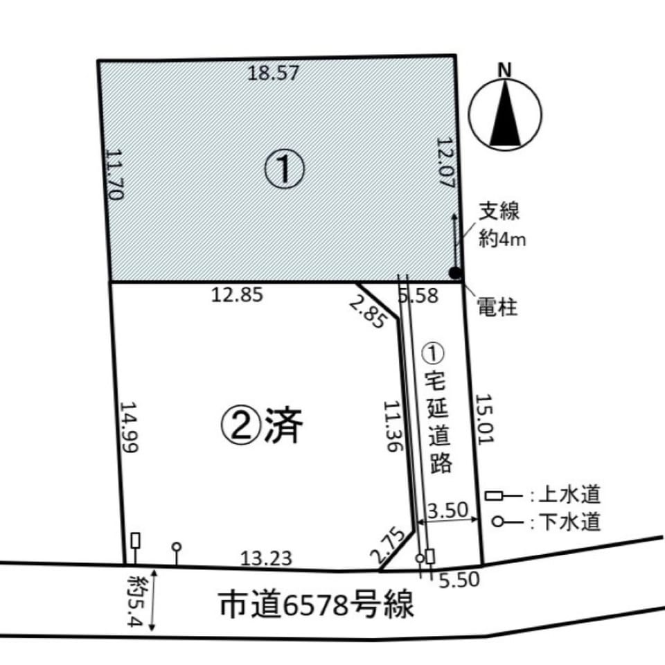 理想の間取りが実現しやすい66坪の土地面積。駐車スペースやお庭もばっちり。平屋にも対応可能です。