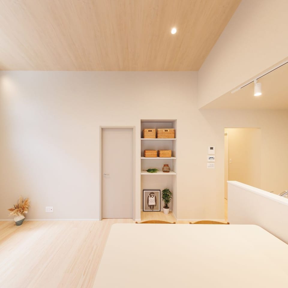 平屋×2LDKならではの廊下レス設計。LDKを中心に各居室へスムーズにアクセスできる、効率的で暮らしやすい間取りです。