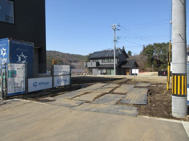 前面道路から北方向を撮影(2026年3月)