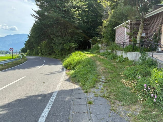 県道からの進入路