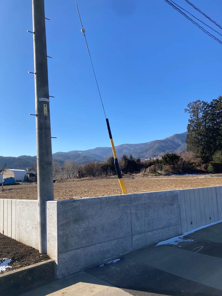 敷地より西山方向