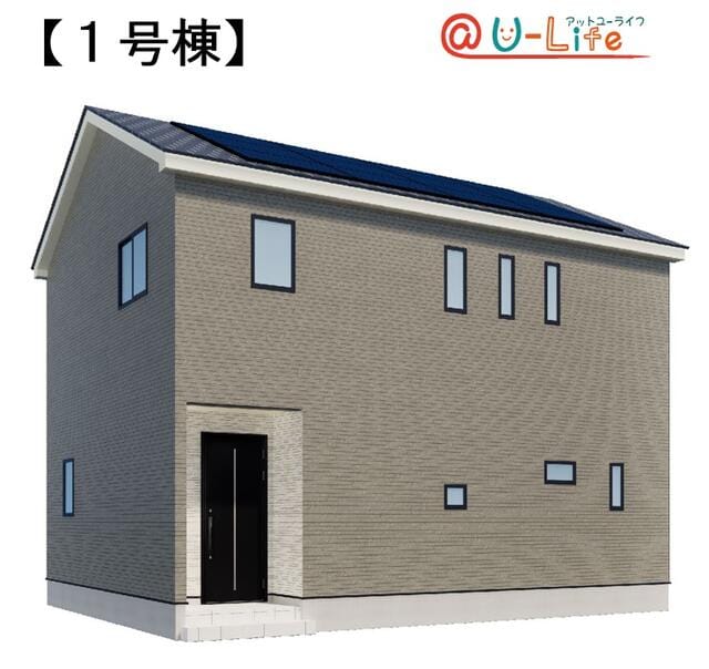 1号棟【2980万円】完成予想図(北西側)玄関は北西側になり