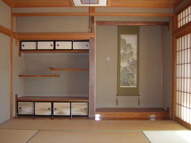 和室 床の間 飾り棚