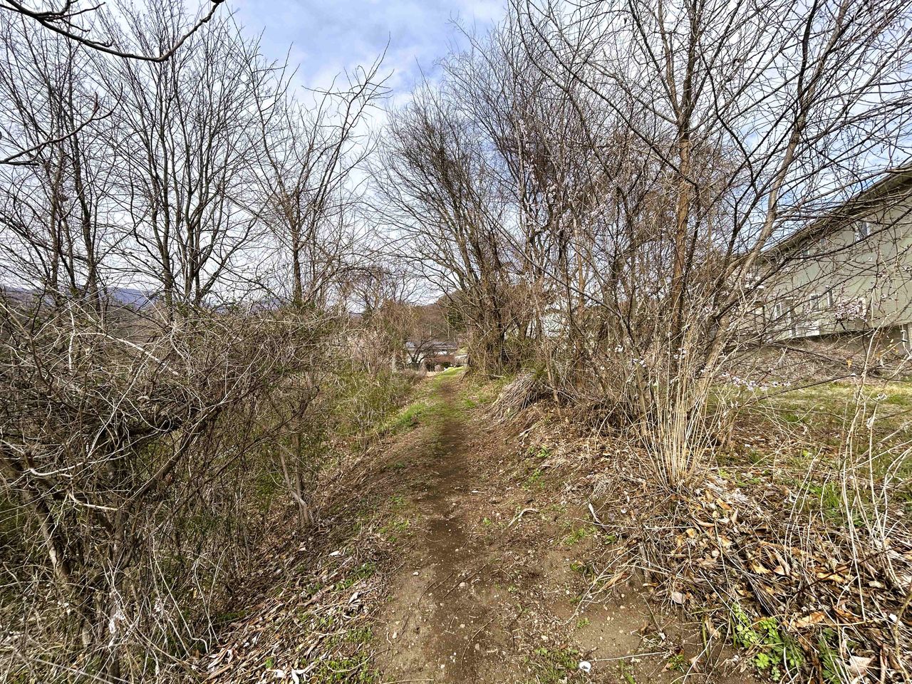 北側接道は車両走行できません