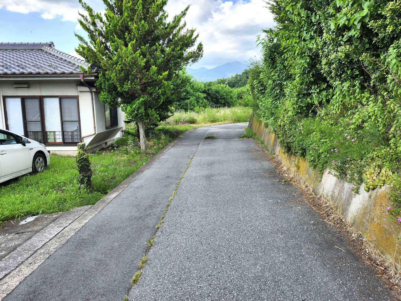 前面道路北向き。加増西交差点、峰の茶屋小諸線方面へ続きます