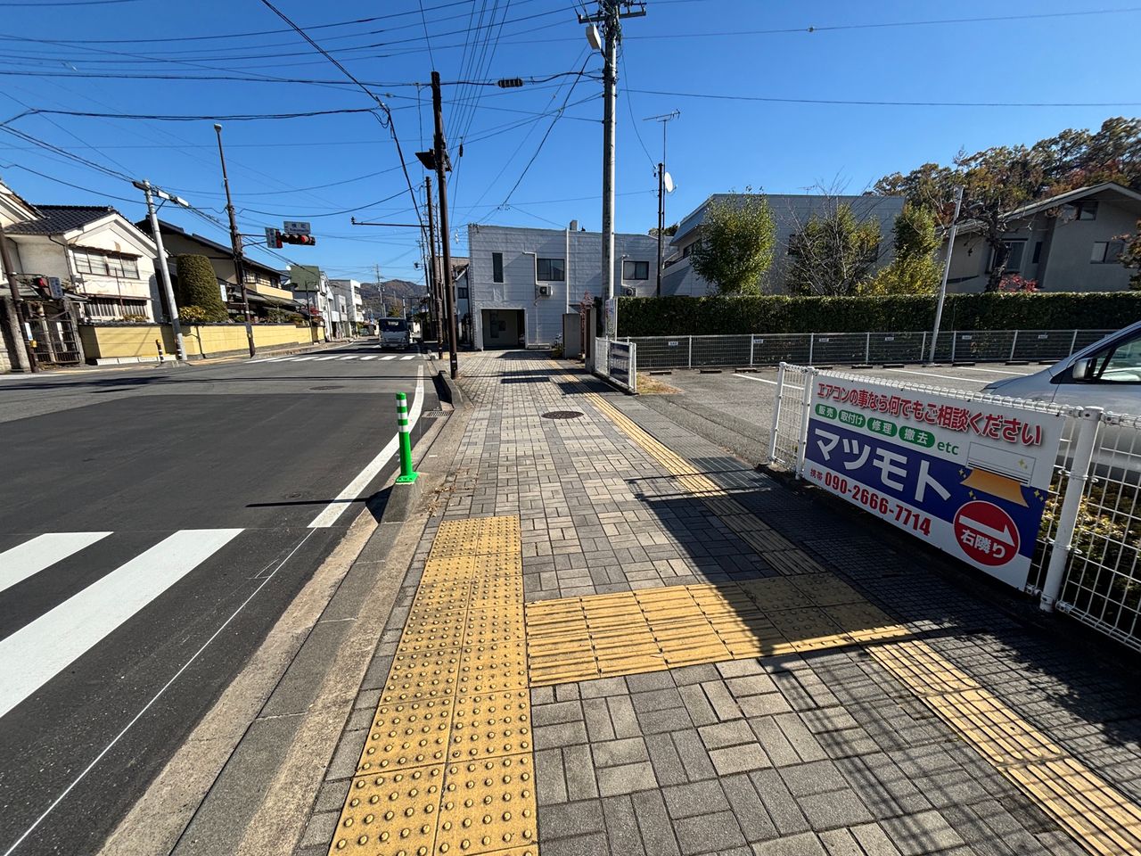 接道箇所(西側から撮影)
