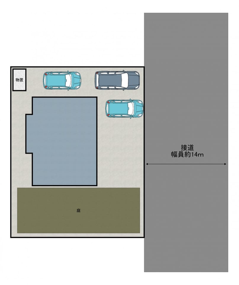 駐車は3台停められrるように拡張工事を行います。