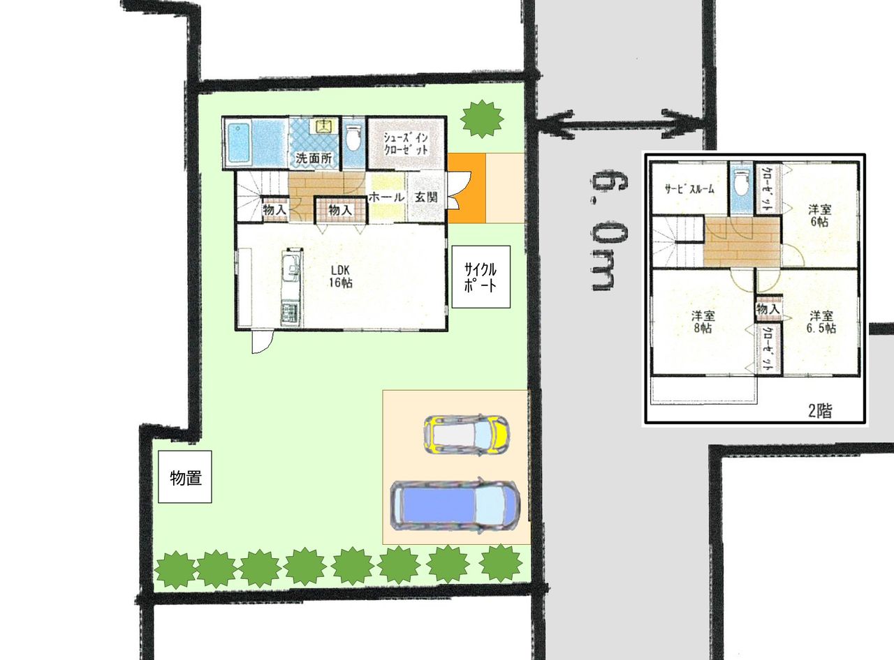 建物配置シミュレーション図