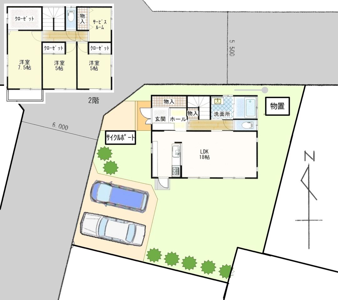 建物配置シミュレーション図
