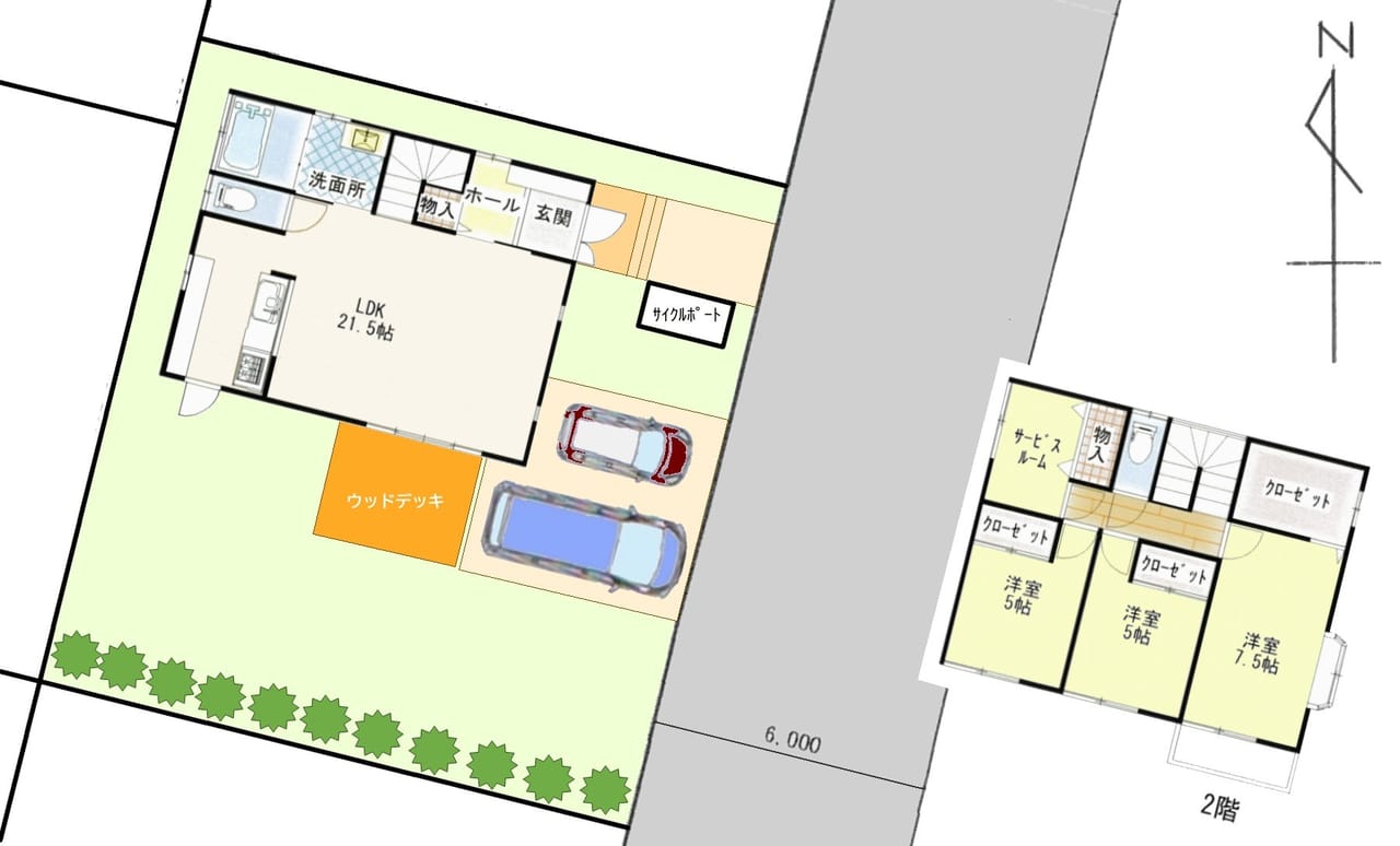 建物配置シミュレーション図