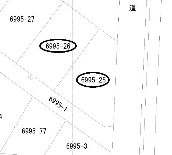 公図で地形の感じを