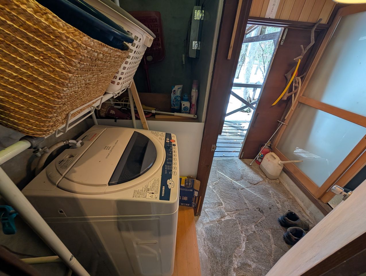 玄関から洗濯機、外干しなら⁉