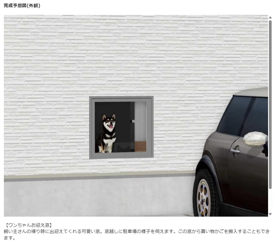 飼い主出迎え窓