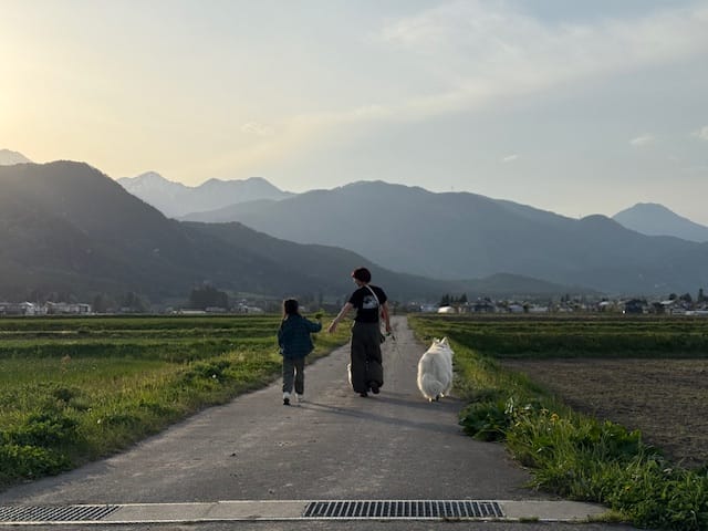 分譲地北西側の田園風景